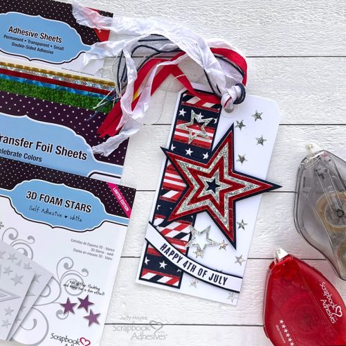 Happy 4th of July Star Tag by Judy Hayes for Scrapbook Adhesives by 3L 