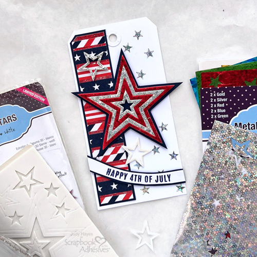 Happy 4th of July Star Tag by Judy Hayes for Scrapbook Adhesives by 3L 