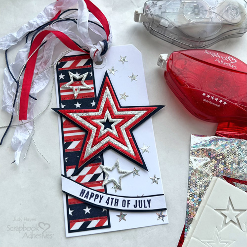 Happy 4th of July Star Tag by Judy Hayes for Scrapbook Adhesives by 3L 