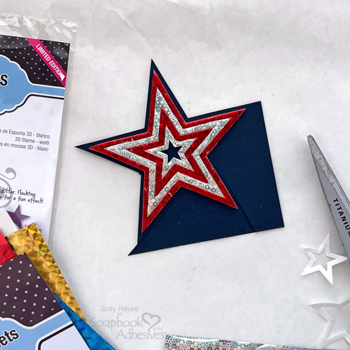 Happy 4th of July Star Tag by Judy Hayes for Scrapbook Adhesives by 3L 