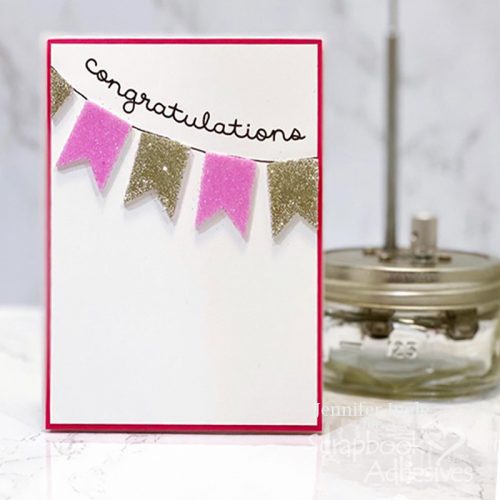 Sparkling Banner Congratulations Card by Jennifer Ingle for Scrapbook Adhesives by 3L 