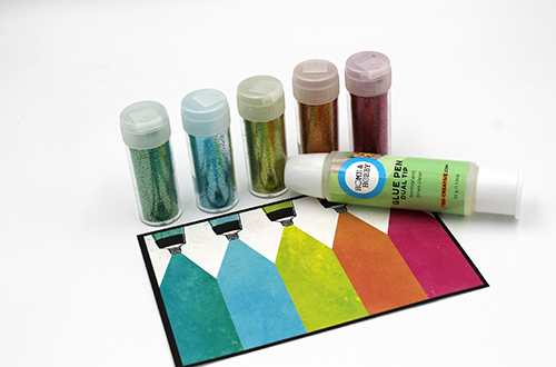 Rainbow Glitter Card by Tracy McLennon for Scrapbook Adhesives by 3L 