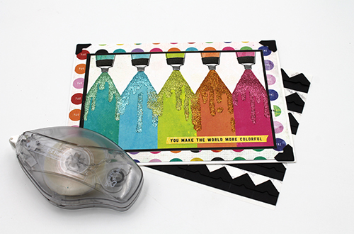 Rainbow Glitter Card by Tracy McLennon for Scrapbook Adhesives by 3L 