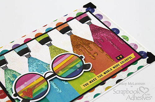 Rainbow Glitter Card by Tracy McLennon for Scrapbook Adhesives by 3L 