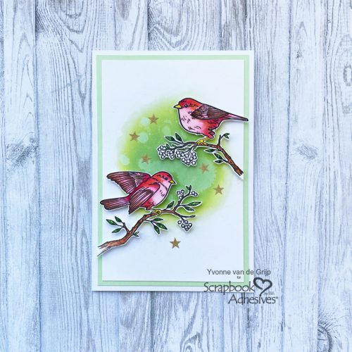 All Occasion Sweet Bird and Star Card by Yvonne van de Grijp for Scrapbook Adhesives by 3L 