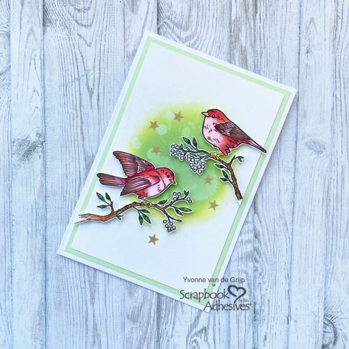 All Occasion Sweet Bird and Star Card by Yvonne van de Grijp for Scrapbook Adhesives by 3L 