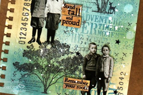 Remember Your Roots Art Journal Page by Connie Mercer for Scrapbook Adhesives by 3L