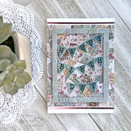 Collage Background Birthday Card by Judy Hayes for Scrapbook Adhesives by 3L 