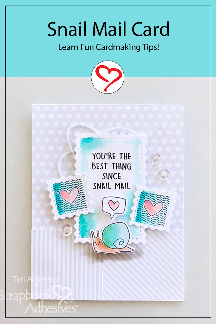 Snail Mail Card by Teri Anderson for Scrapbook Adhesives by 3L Pinterest 