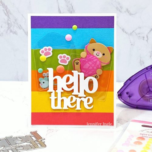 Hello There Kitty Card by Jennifer Ingle for Scrapbook Adhesives by 3L 