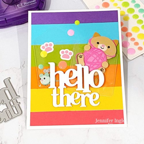 Hello There Kitty Card by Jennifer Ingle for Scrapbook Adhesives by 3L 