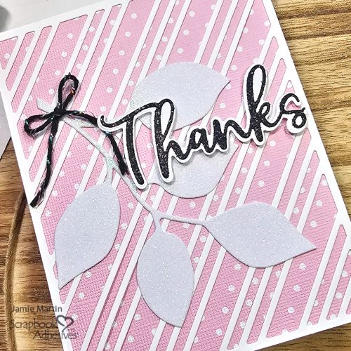 Pinky Thanks Card by Jamie Martin for Scrapbook Adhesives by 3L 