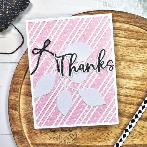 Pinky Thanks Card by Jamie Martin for Scrapbook Adhesives by 3L 