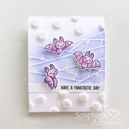 Fangtastic Day Bats Card by Teri Anderson for Scrapbook Adhesives by 3L 