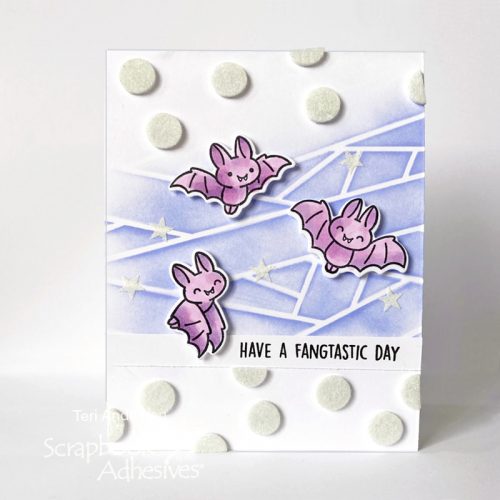 Fangtastic Day Bats Card by Teri Anderson for Scrapbook Adhesives by 3L