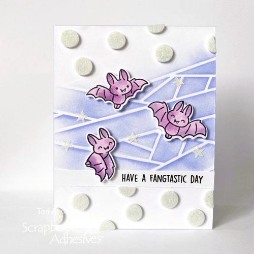 Fangtastic Day Bats Card by Teri Anderson for Scrapbook Adhesives by 3L 