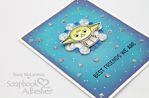 Foiled Circles Best Friends Card by Tracy McLennon for Scrapbook Adhesives by 3L 