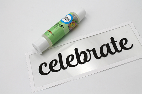 Celebrate Shaker Slimline Card by Tracy McLennon for Scrapbook Adhesives by 3L 