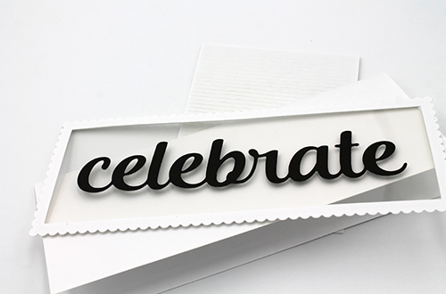 Celebrate Shaker Slimline Card by Tracy McLennon for Scrapbook Adhesives by 3L 