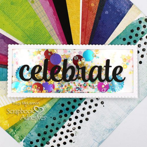 Celebrate Shaker Slimline Card by Tracy McLennon for Scrapbook Adhesives by 3L 