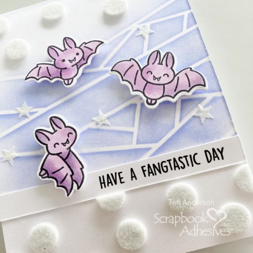 Fangtastic Day Bats Card by Teri Anderson for Scrapbook Adhesives by 3L