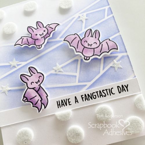 Fangtastic Day Bats Card by Teri Anderson for Scrapbook Adhesives by 3L 