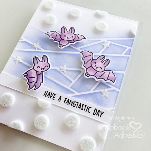 Fangtastic Day Bats Card by Teri Anderson for Scrapbook Adhesives by 3L