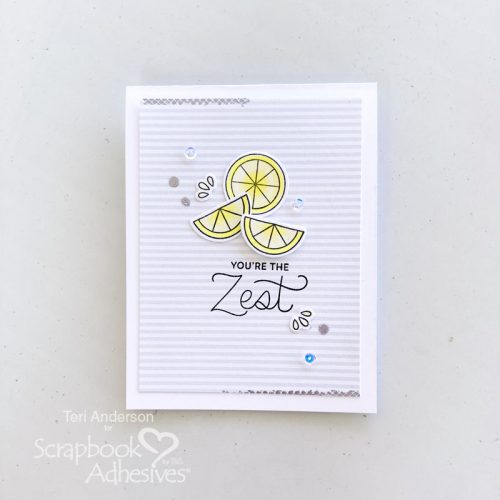 You're the Zest Card Tutorial by Teri Anderson for Scrapbook Adhesives by 3L 