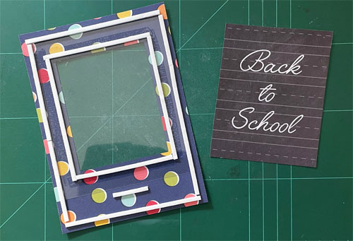 Back to School Shaker Card by Yvonne van de Grijp for Scrapbook Adhesives by 3L