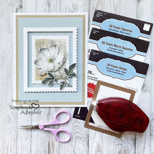 Framed Botanical Card by Yvonne van de Grijp for Scrapbook Adhesives by 3L 