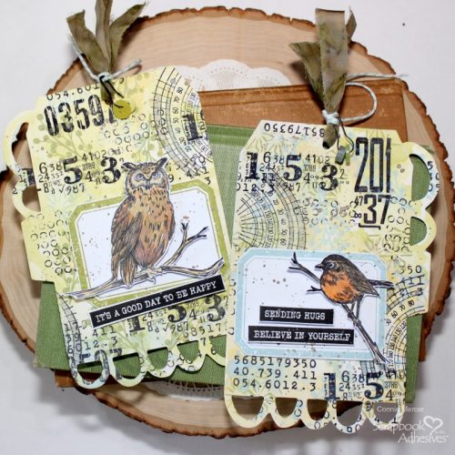 Sending Hugs Mixed Media Gift Tags by Connie Mercer for Scrapbook Adhesives by 3L