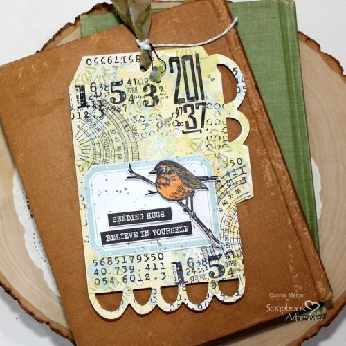 Sending Hugs Mixed Media Gift Tags by Connie Mercer for Scrapbook Adhesives by 3L