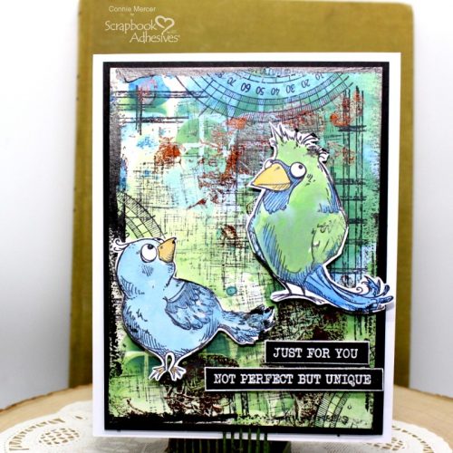 Just For You Mixed Media Card by Connie Mercer for Scrapbook Adhesives by 3L