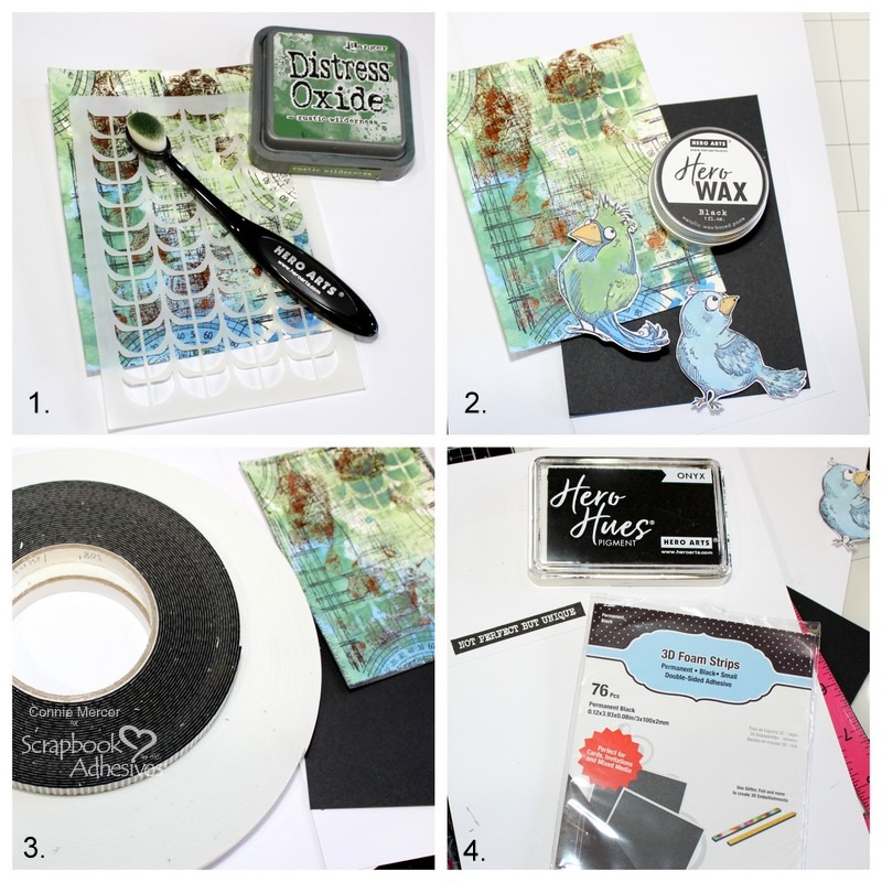 Just For You Mixed Media Card by Connie Mercer for Scrapbook Adhesives by 3L