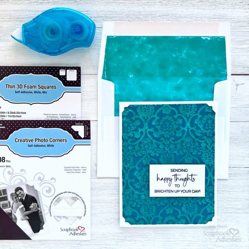 Embossed Panel Card with Lined Envelope by Judy Hayes for Scrapbook Adhesives by 3L 