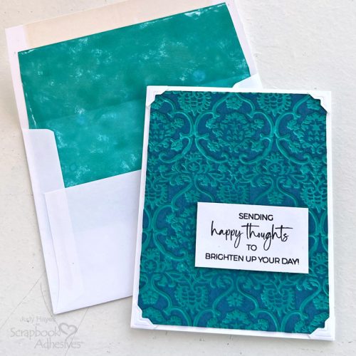 Embossed Panel Card with Lined Envelope by Judy Hayes for Scrapbook Adhesives by 3L 