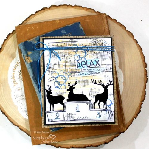 Relax Mixed Media Card by Connie Mercer for Scrapbook Adhesives by 3L 