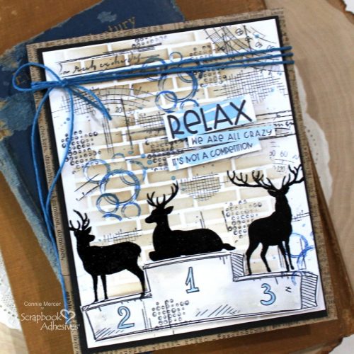 Relax Mixed Media Card by Connie Mercer for Scrapbook Adhesives by 3L 