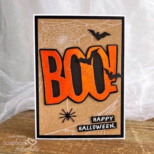 BOO! Halloween Card by Judy Hayes for Scrapbook Adhesives by 3L 