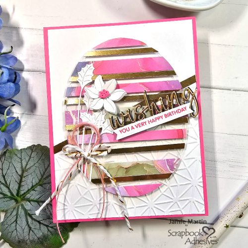 Floating Strips Birthday Card by Jamie Martin for Scrapbook Adhesives by 3L 