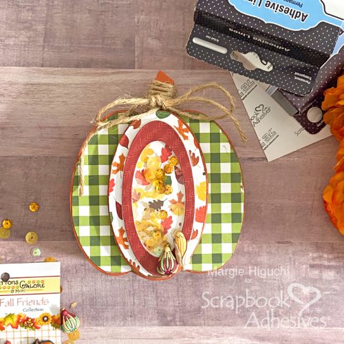 Fall Pumpkin Shaker Home Decor by Margie Higuchi for Scrapbook Adhesives by 3L 