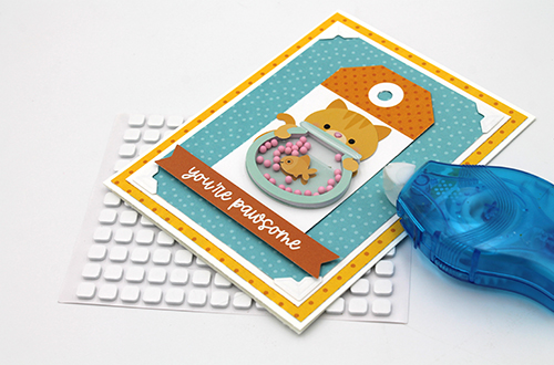 You're Pawsome Simple Shaker Card by Tracy McLennon for Scrapbook Adhesives by 3L 