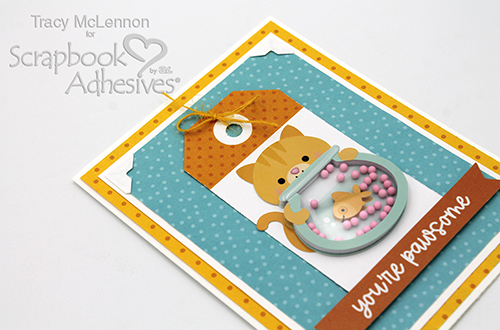 You're Pawsome Simple Shaker Card by Tracy McLennon for Scrapbook Adhesives by 3L 