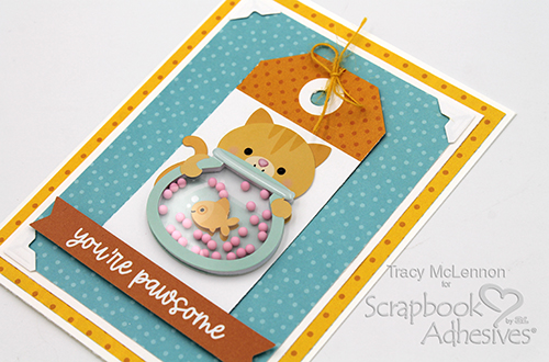 You're Pawsome Simple Shaker Card by Tracy McLennon for Scrapbook Adhesives by 3L 