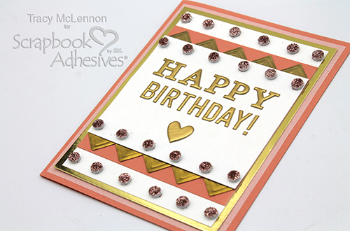 Layered Border Birthday Greeting Card by Tracy McLennon for Scrapbook Adhesives by 3L 