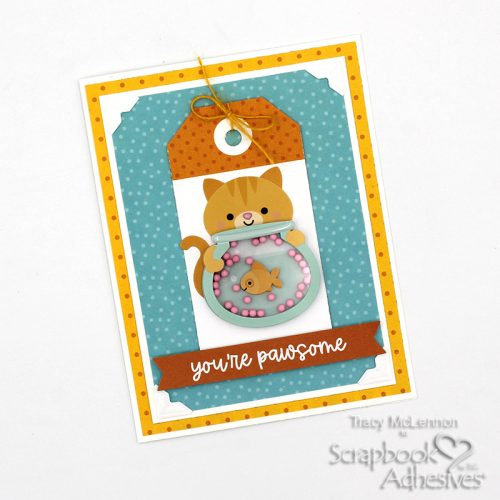 You're Pawsome Simple Shaker Card by Tracy McLennon for Scrapbook Adhesives by 3L 