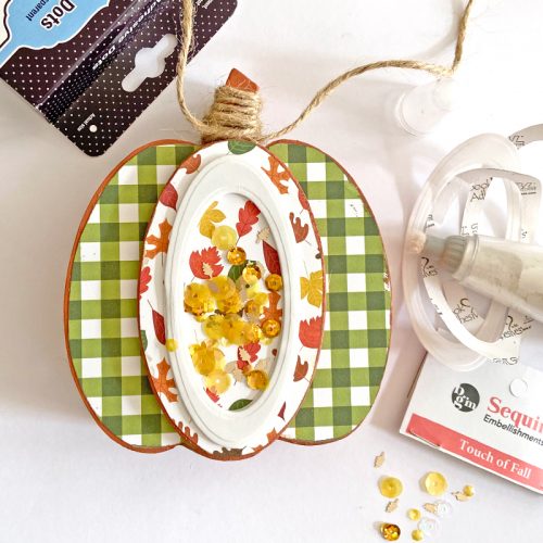 Fall Pumpkin Shaker Home Decor by Margie Higuchi for Scrapbook Adhesives by 3L 