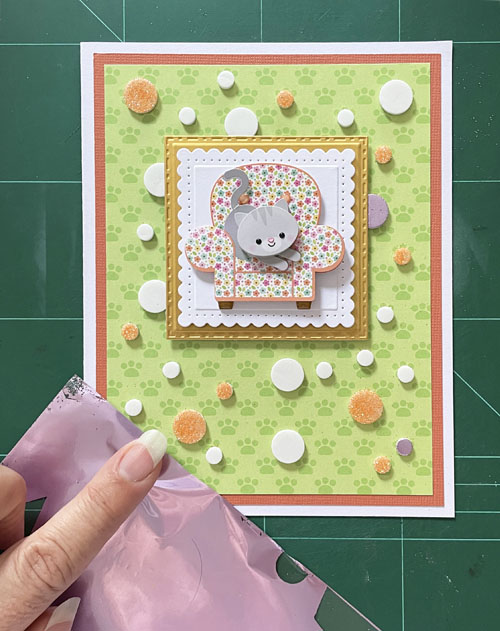 Dotted Kitten Card by Yvonne van de Grijp for Scrapbook Adhesives by 3L 