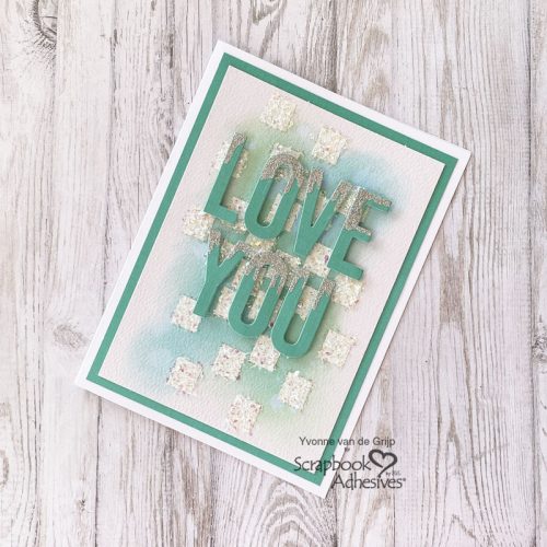 Uplifted Love You Card by Yvonne van de Grijp for Scrapbook Adhesives by 3L 