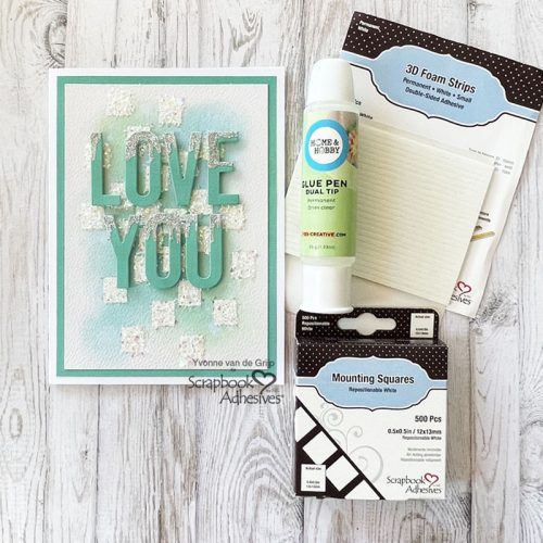 Uplifted Love You Card by Yvonne van de Grijp for Scrapbook Adhesives by 3L 